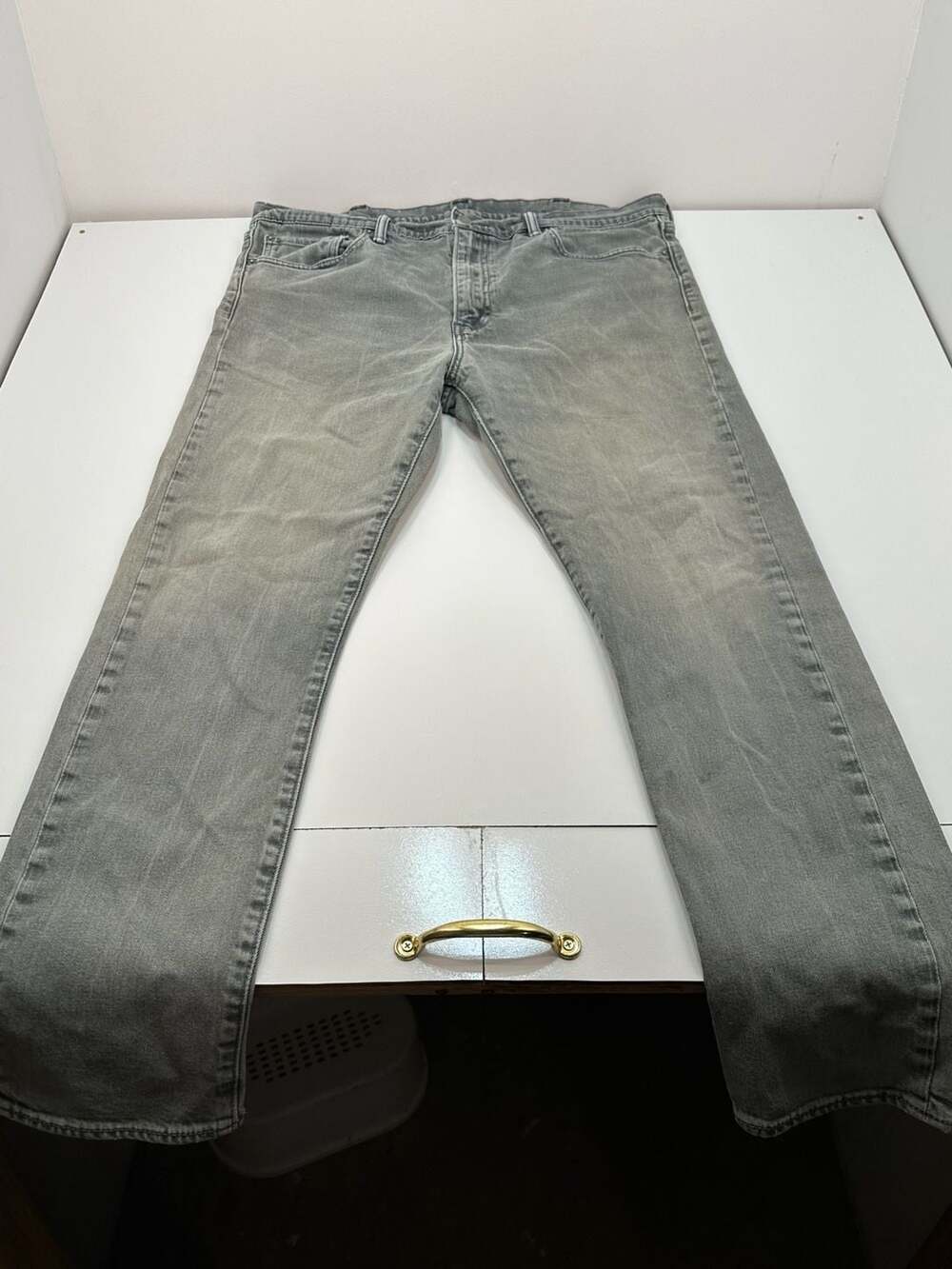 D121 Levi's 505 Regular Fit Linen+ Denim Men's Jeans Gray WPL 423